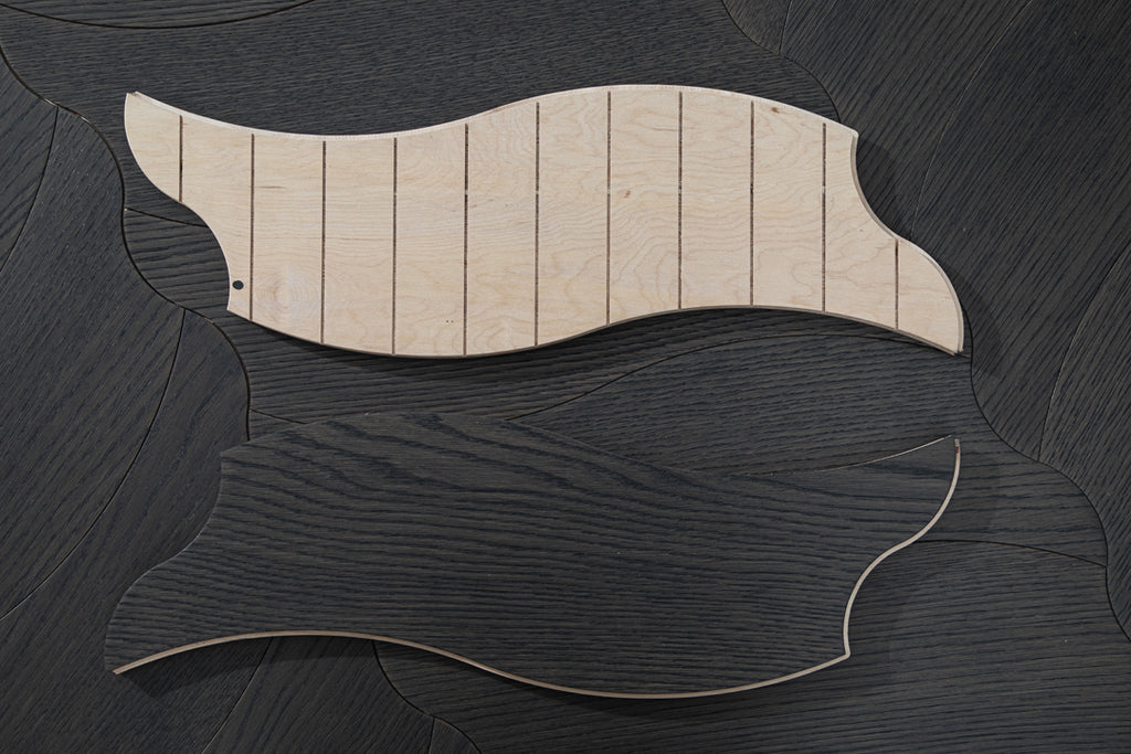 YXPX607 Charcoal Oak Undulating Ripple Premium Parquet Flooring | Wave Series
