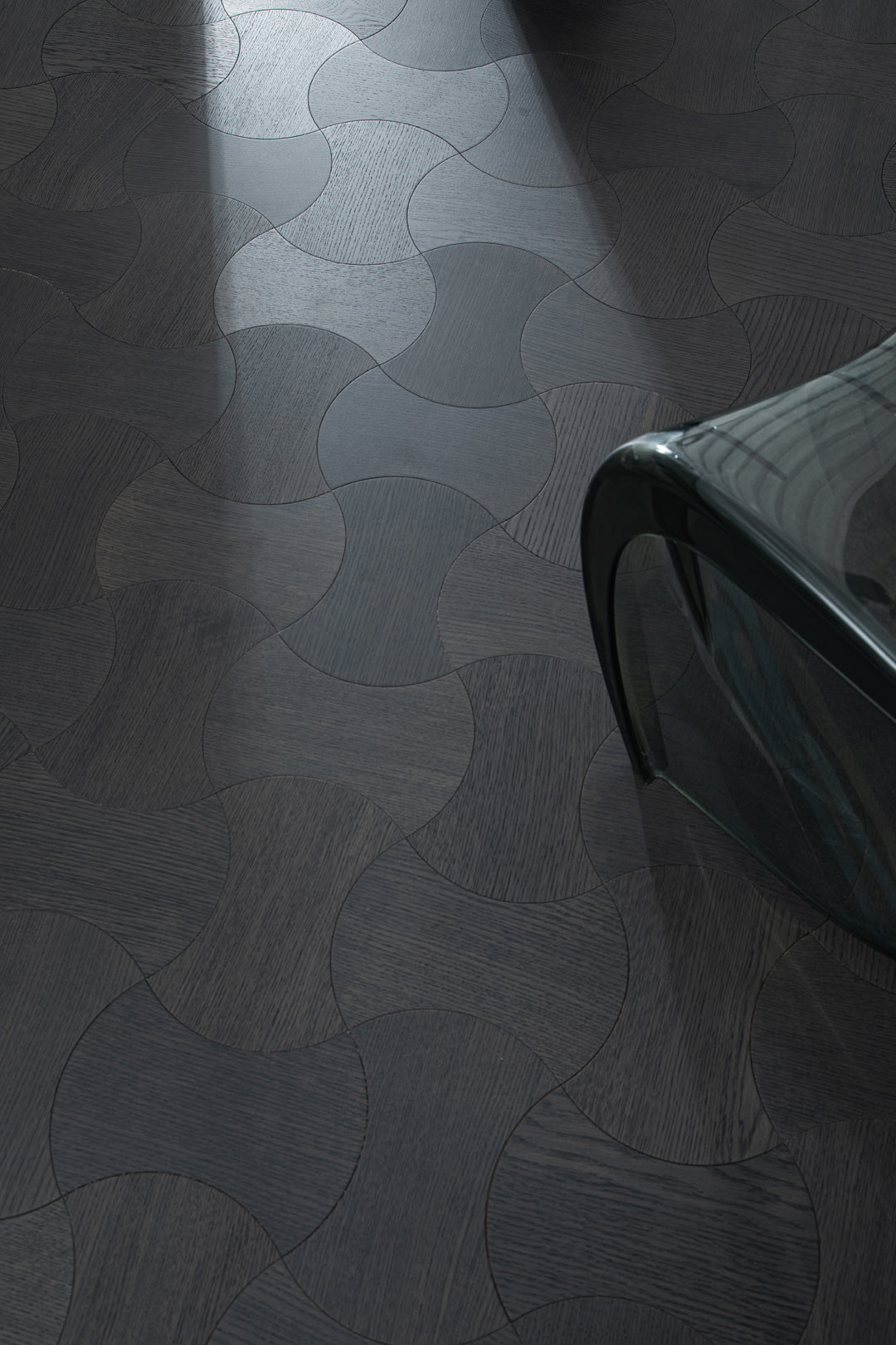 YXPX613 Charcoal Smoked Oak Hourglass Silhouette Luxury Artistic Parquet Flooring | Wasp Waist Series