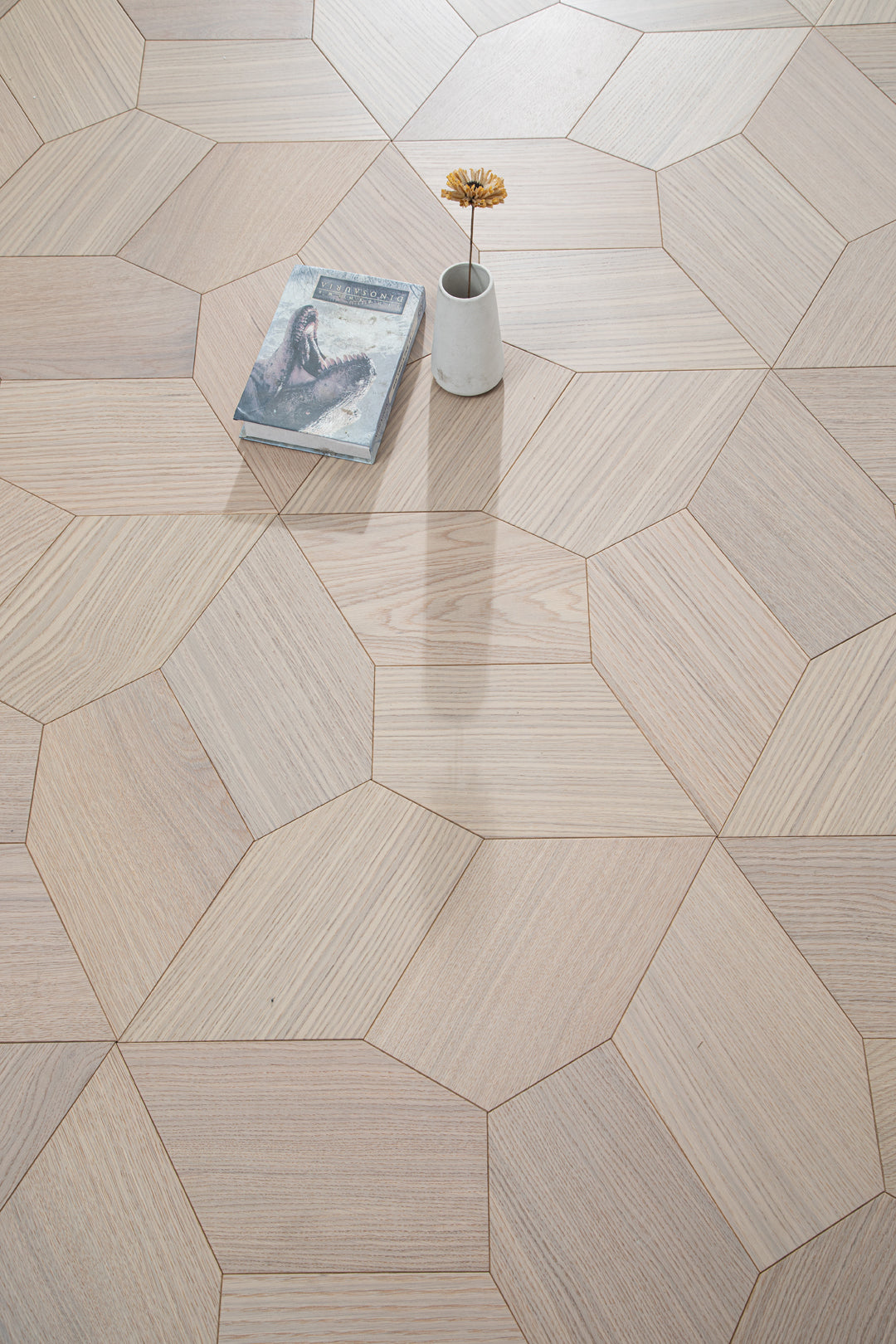 YXPX617 Oak Irregular Polygon Mosaic Artistic Parquet Flooring | Fragmented Jade Series
