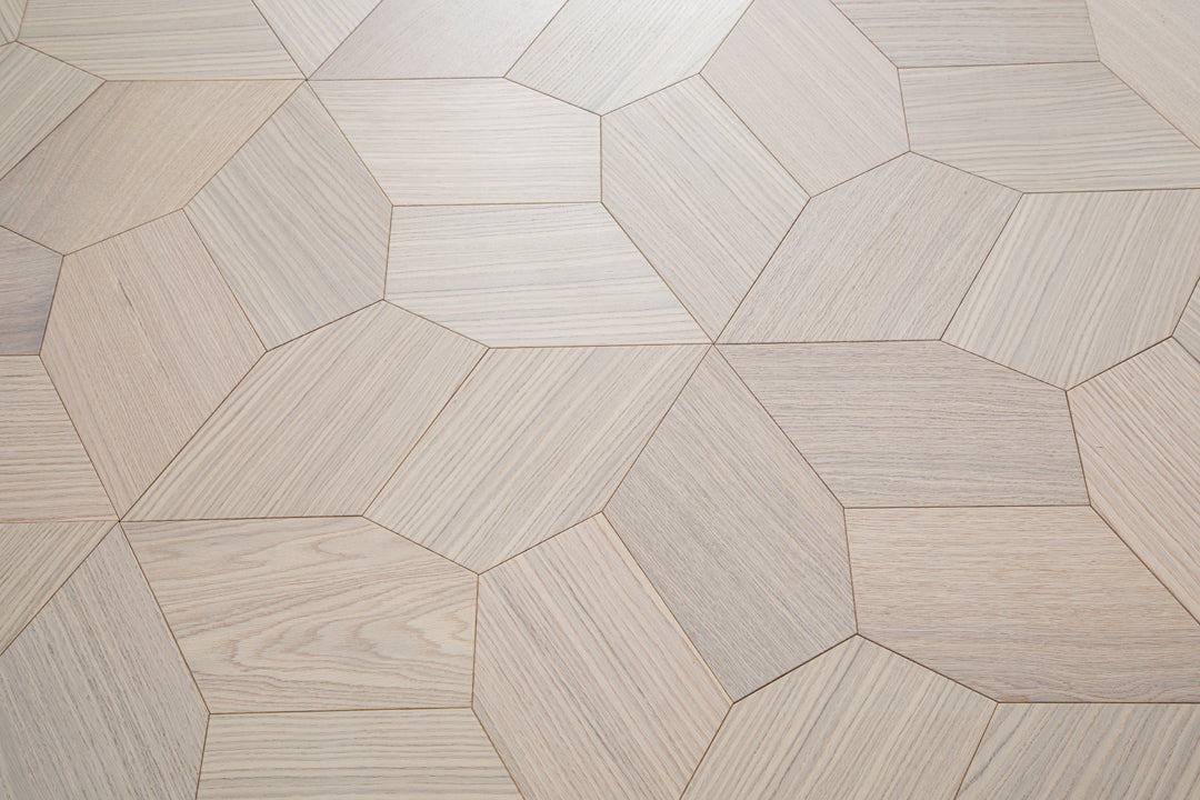 YXPX617 Oak Irregular Polygon Mosaic Artistic Parquet Flooring | Fragmented Jade Series