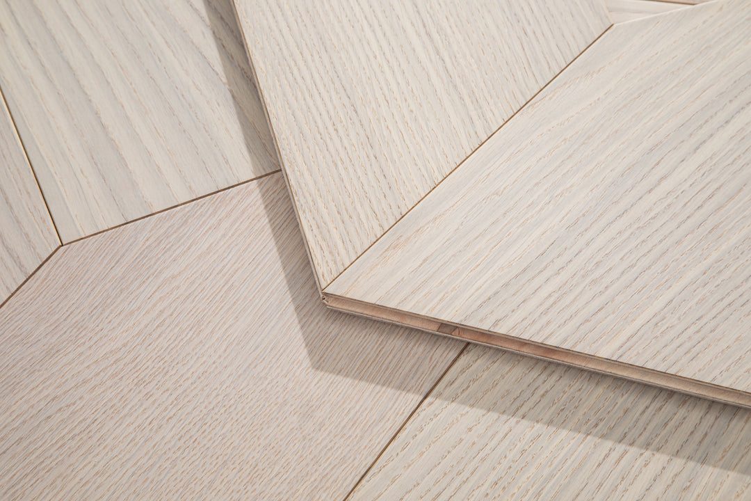 YXPX617 Oak Irregular Polygon Mosaic Artistic Parquet Flooring | Fragmented Jade Series