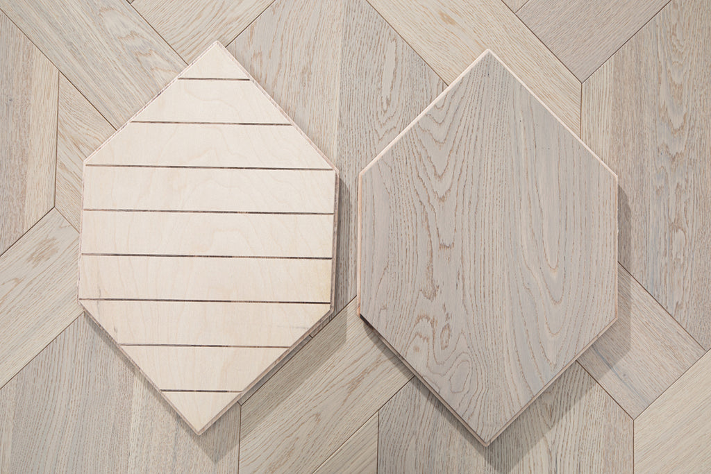 YXPX621   Washed Grey Oak Woven Knot Pattern Minimalist Oriental Artistic Parquet Flooring | Chinese Knot Series