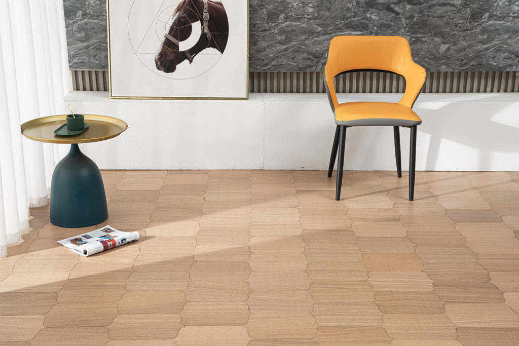 YXPX622 Oak Cartouche Curved Classic Elegant Parquet Flooring | Shield Series