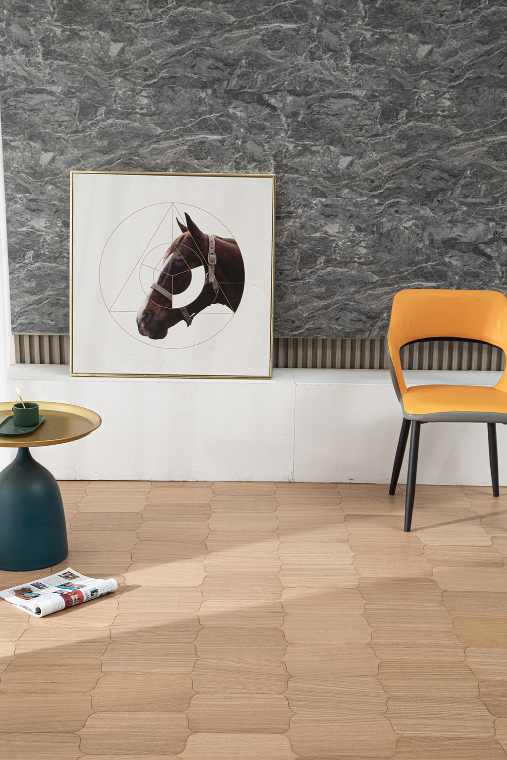 YXPX622 Oak Cartouche Curved Classic Elegant Parquet Flooring | Shield Series
