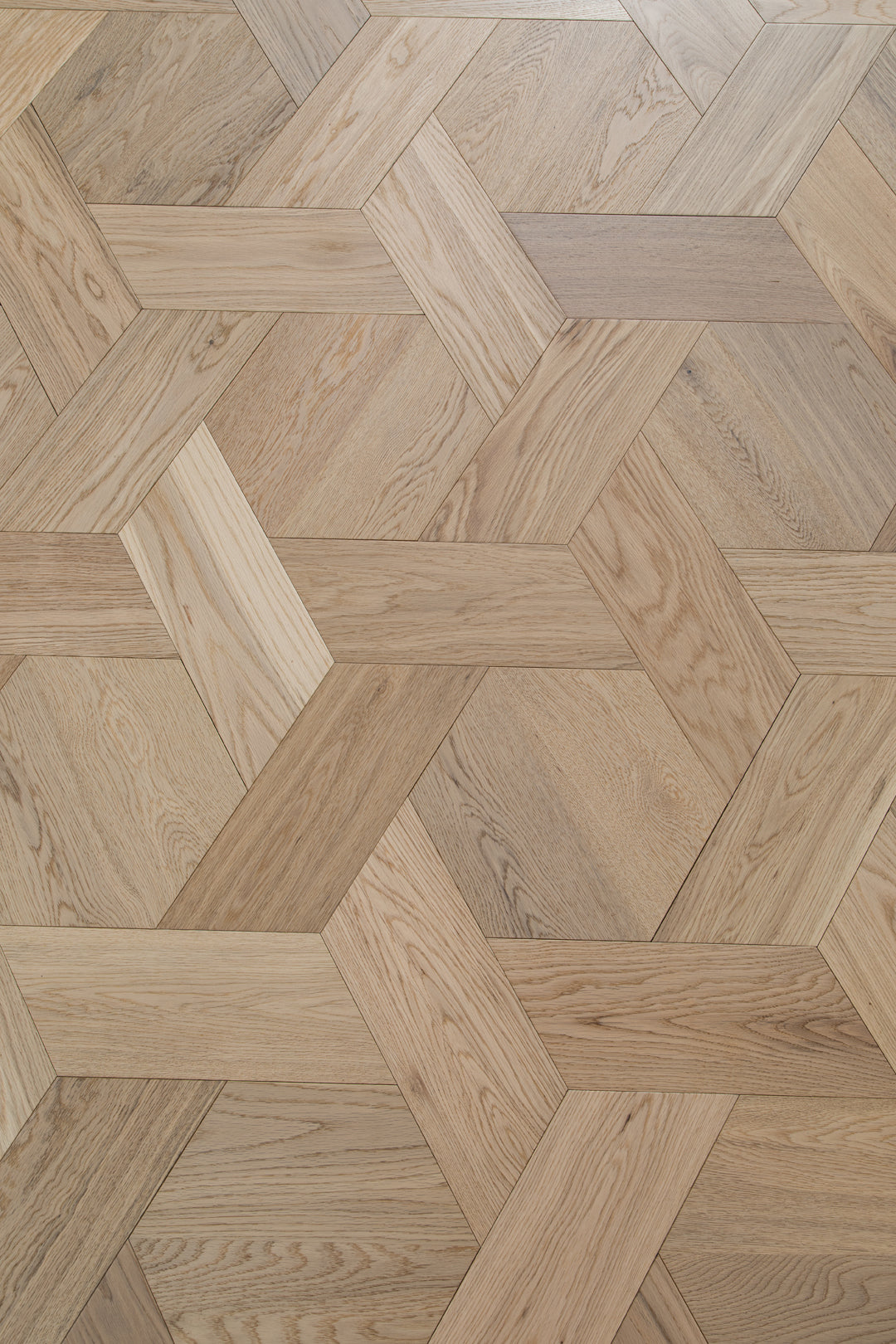 YXPX625 Light Oak Hexagonal Chevron Modern Geometric Parquet Flooring | Honeycomb Motif Series