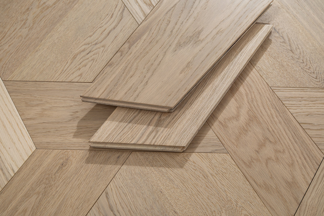 YXPX625 Light Oak Hexagonal Chevron Modern Geometric Parquet Flooring | Honeycomb Motif Series