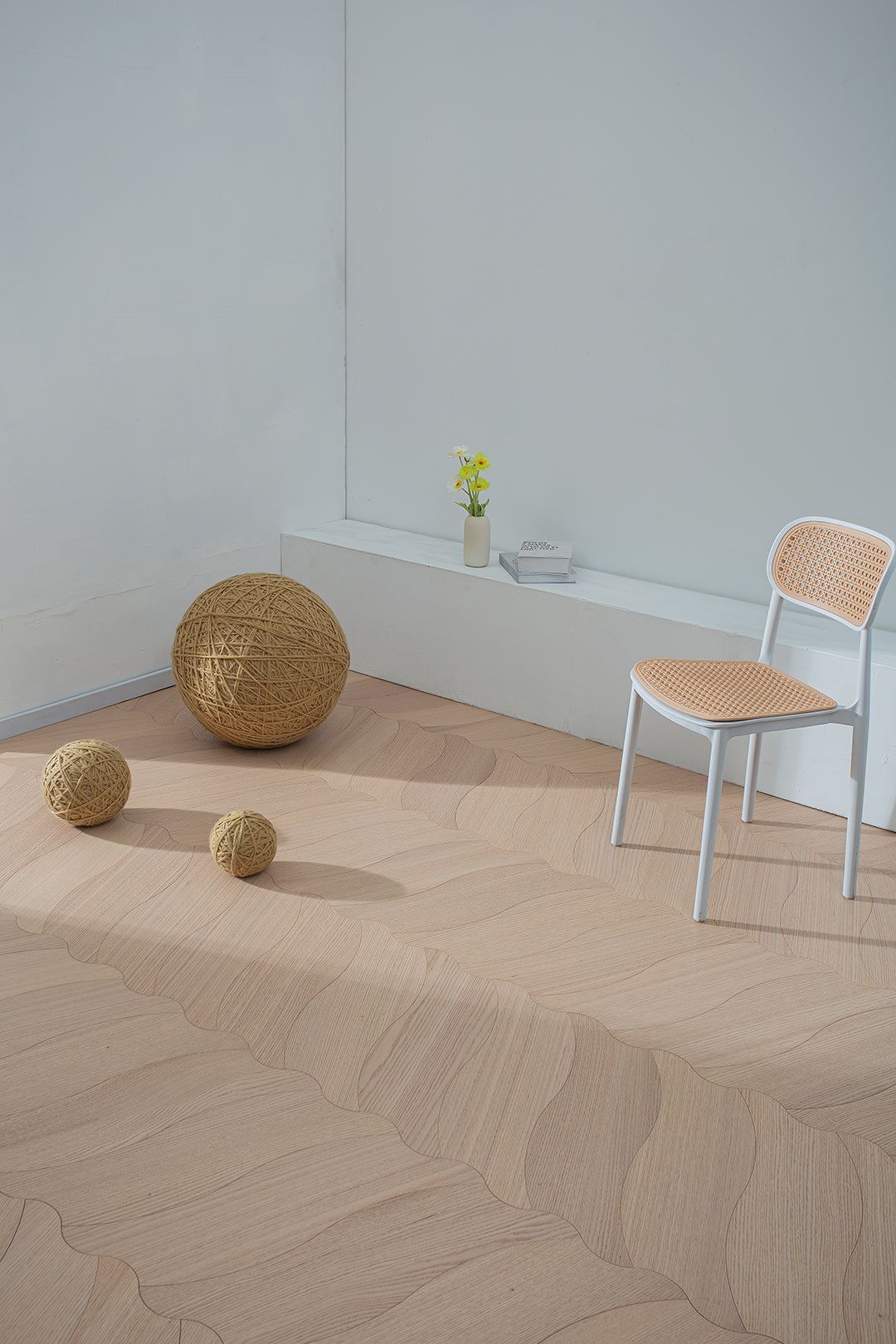 YXPX631 Oak Soft Ripple Flowing Parquet Flooring | Wave Series