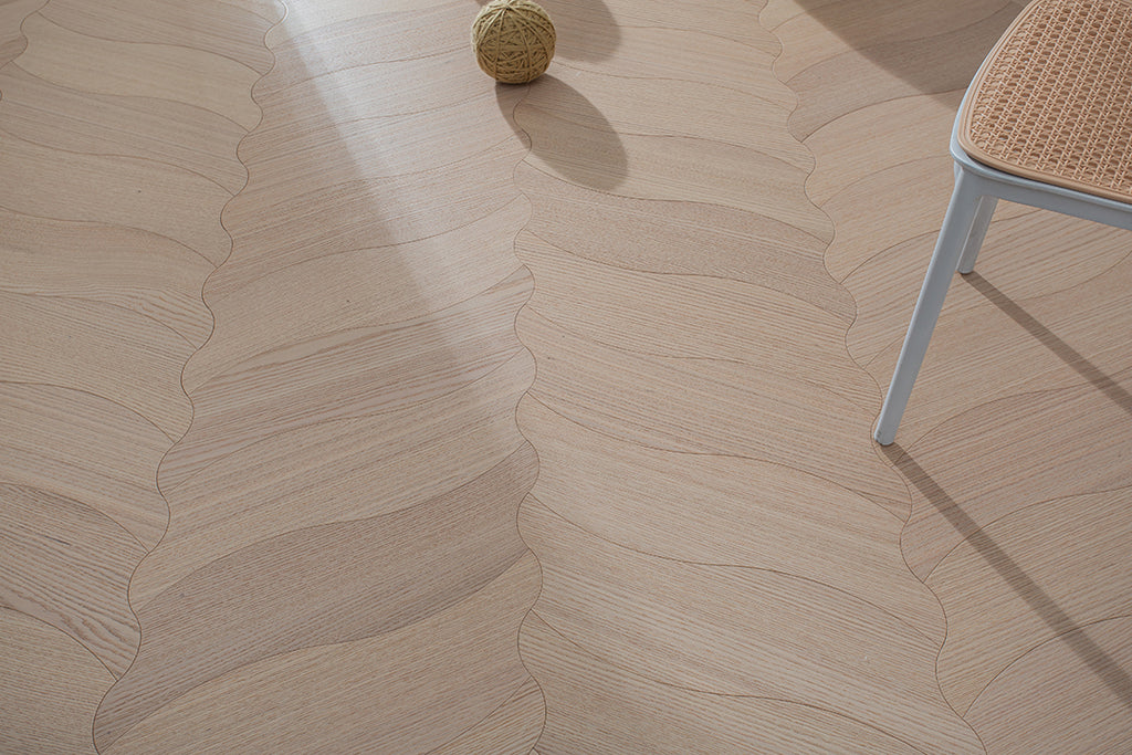 YXPX631 Oak Soft Ripple Flowing Parquet Flooring | Wave Series