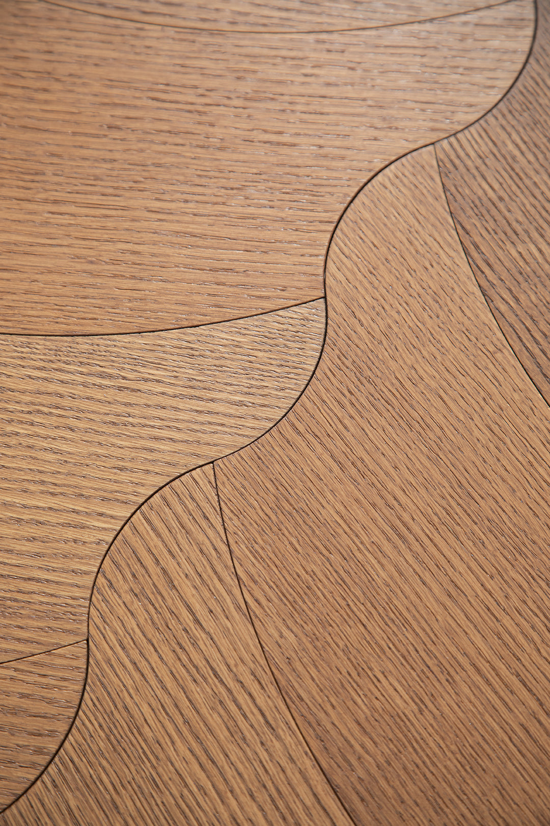YXPX632  Smoked North American Oak Brushed Flowing Ripple Parquet Flooring | Wave Series