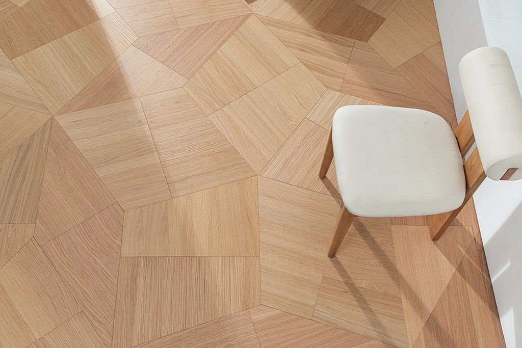 YXPX635  Oak Modular Geometric Puzzle Contemporary Parquet Flooring | Tangram Series