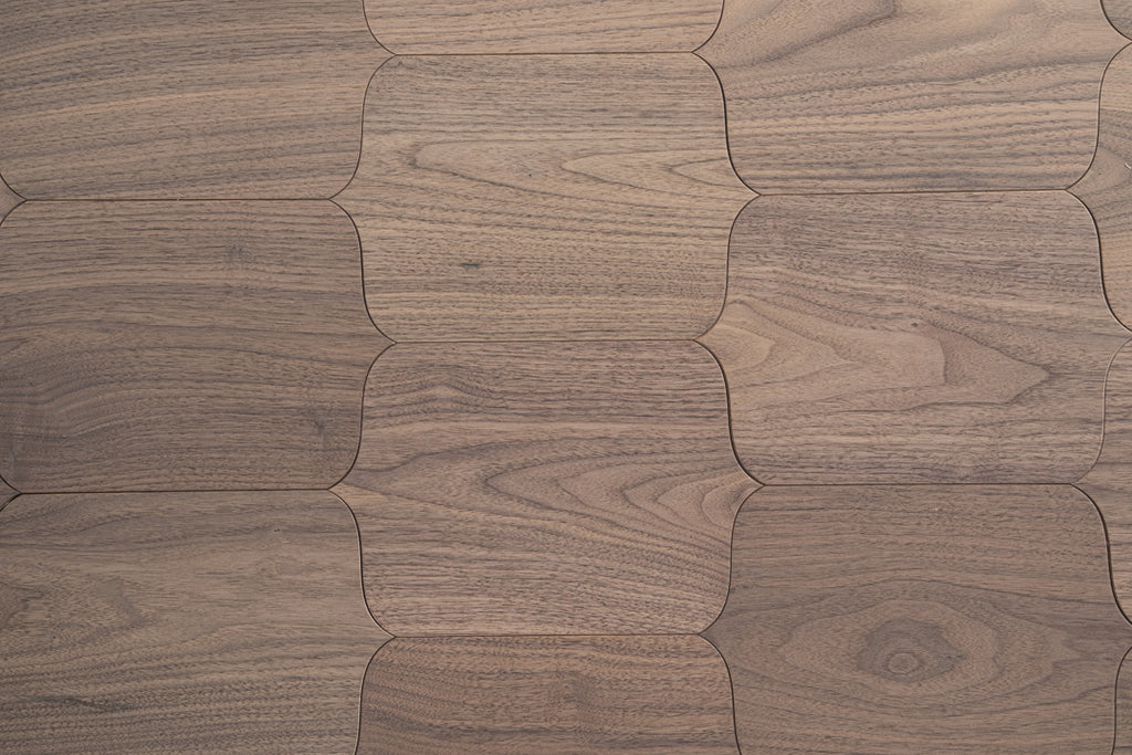 YXPH122 Black Walnut Decorative Cartouche Parquet Flooring | Shield Series
