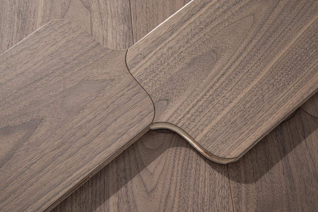 YXPH122 Black Walnut Decorative Cartouche Parquet Flooring | Shield Series