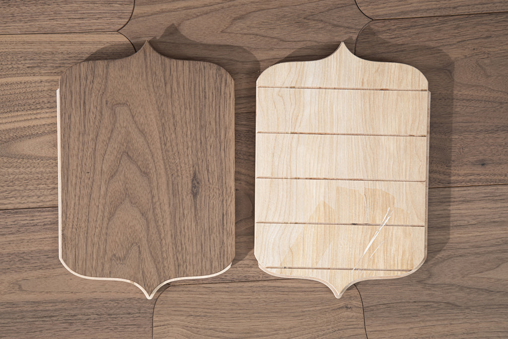 YXPH123 Black Walnut Decorative Cartouche Parquet Flooring | Shield Series