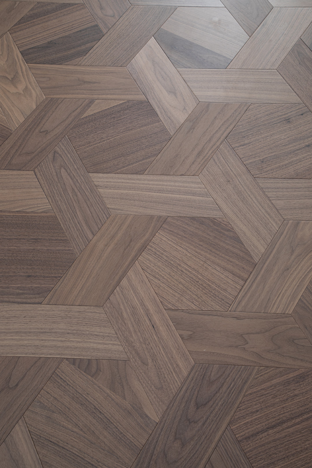 YXPH125 Black Walnut Hexagonal Woven Parquet Flooring | Honeycomb Motif Series