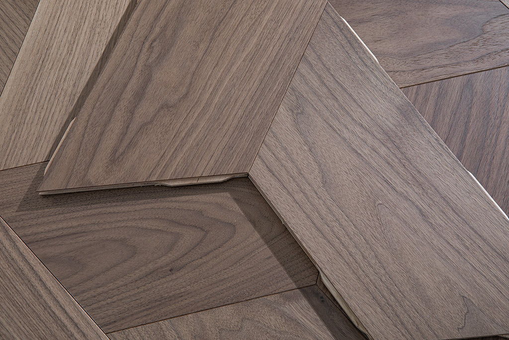 YXPH152  Black Walnut Sharp Geometric Lattice Parquet Flooring | Diamond Series