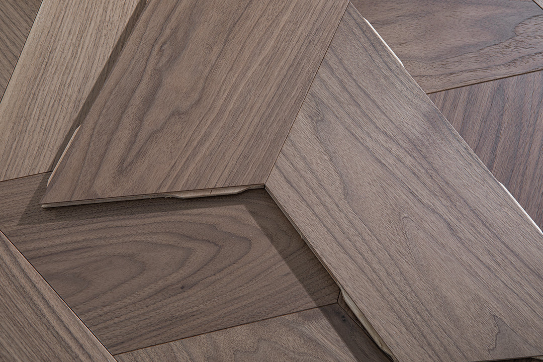 YXPH152  Black Walnut Sharp Geometric Lattice Parquet Flooring | Diamond Series