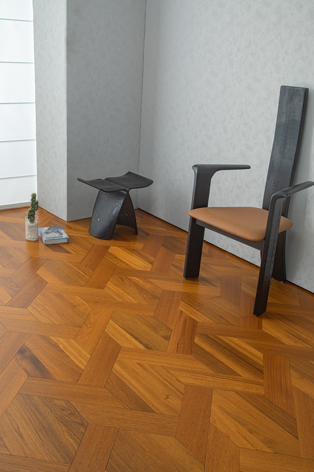 YXPY520  Teak Interlaced Knot-Weave Luxury Parquet Flooring | Chinese Knot Series