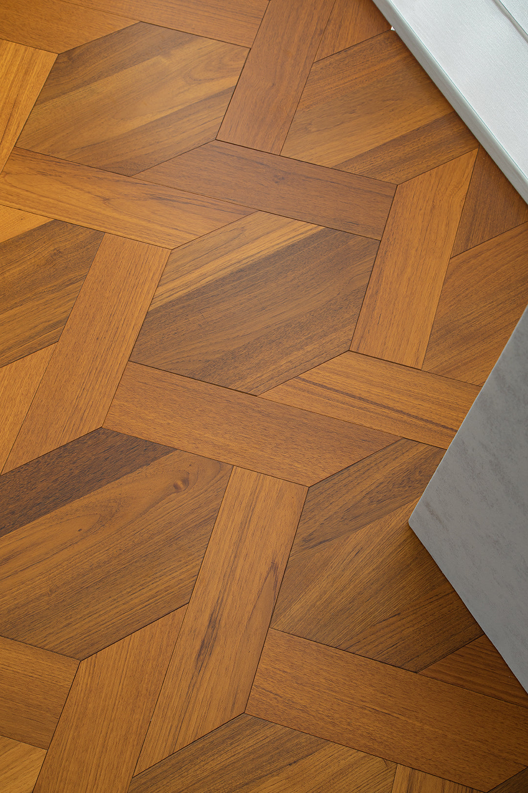 YXPY520  Teak Interlaced Knot-Weave Luxury Parquet Flooring | Chinese Knot Series