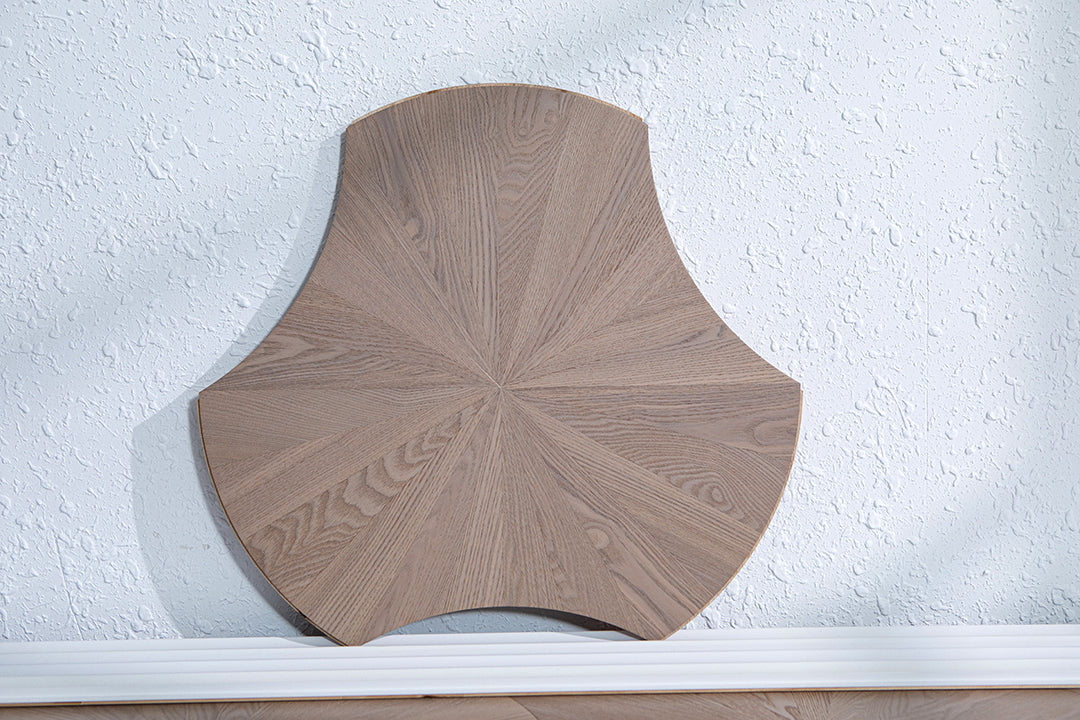 YXPS201 European Oak Circular Radial Pattern Parquet Flooring | Lotus Leaf Series