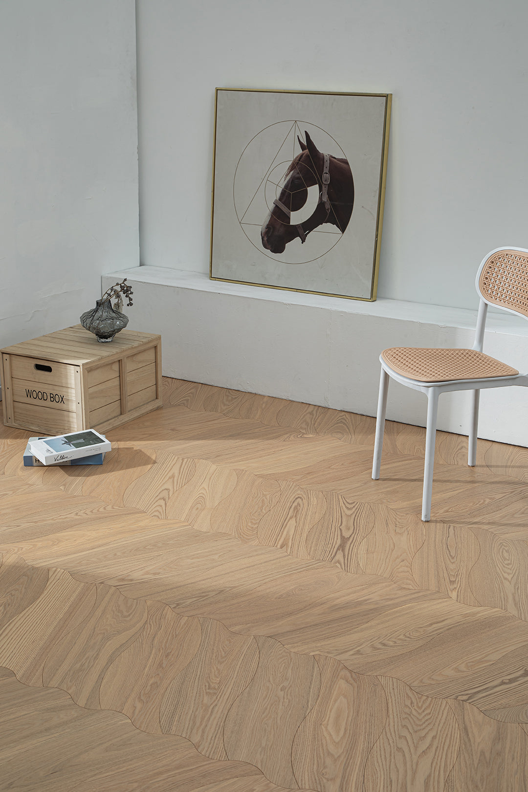 YXPS205 European Oak Soft Ripple Flowing Parquet Flooring | Wave Series