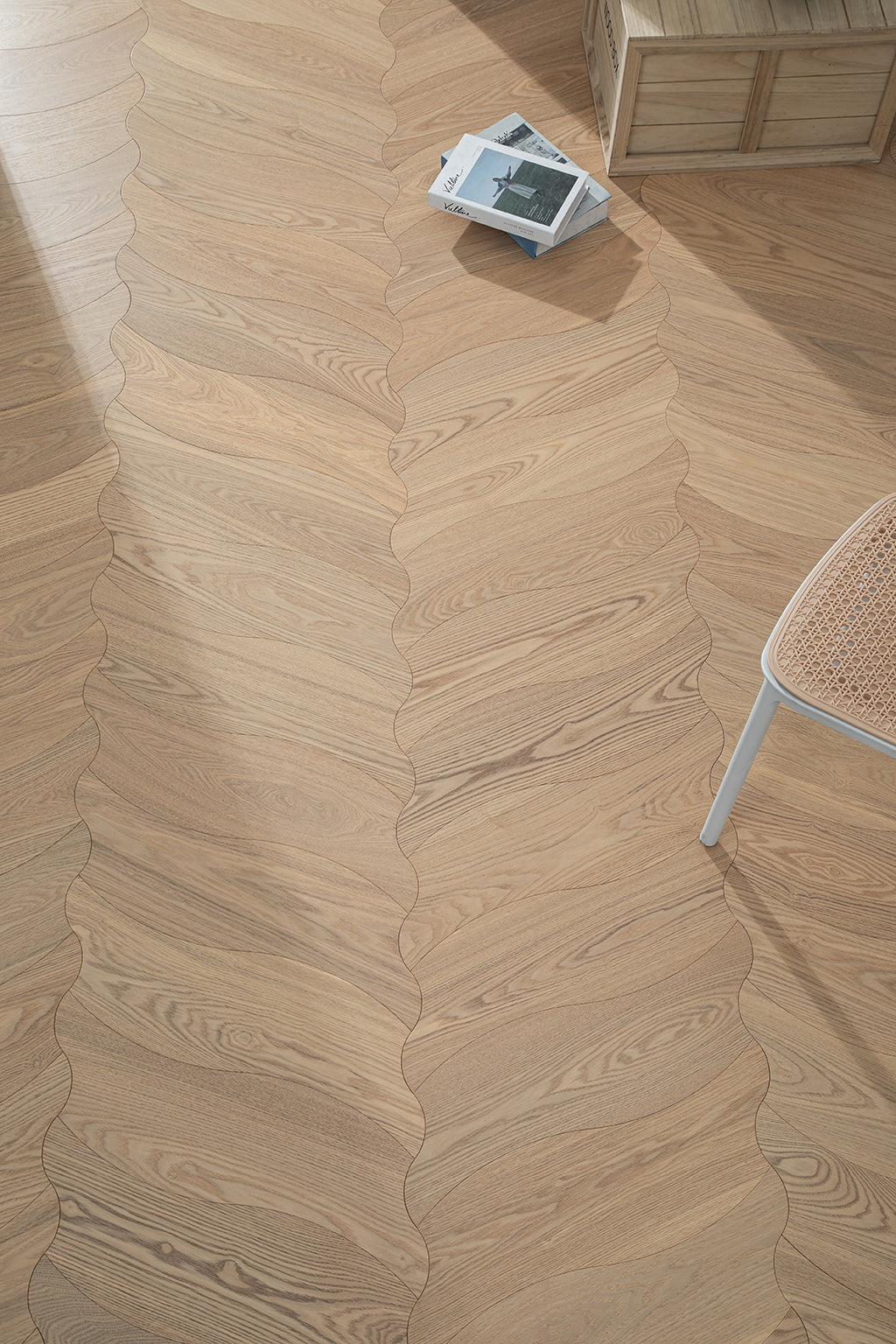 YXPS205 European Oak Soft Ripple Flowing Parquet Flooring | Wave Series