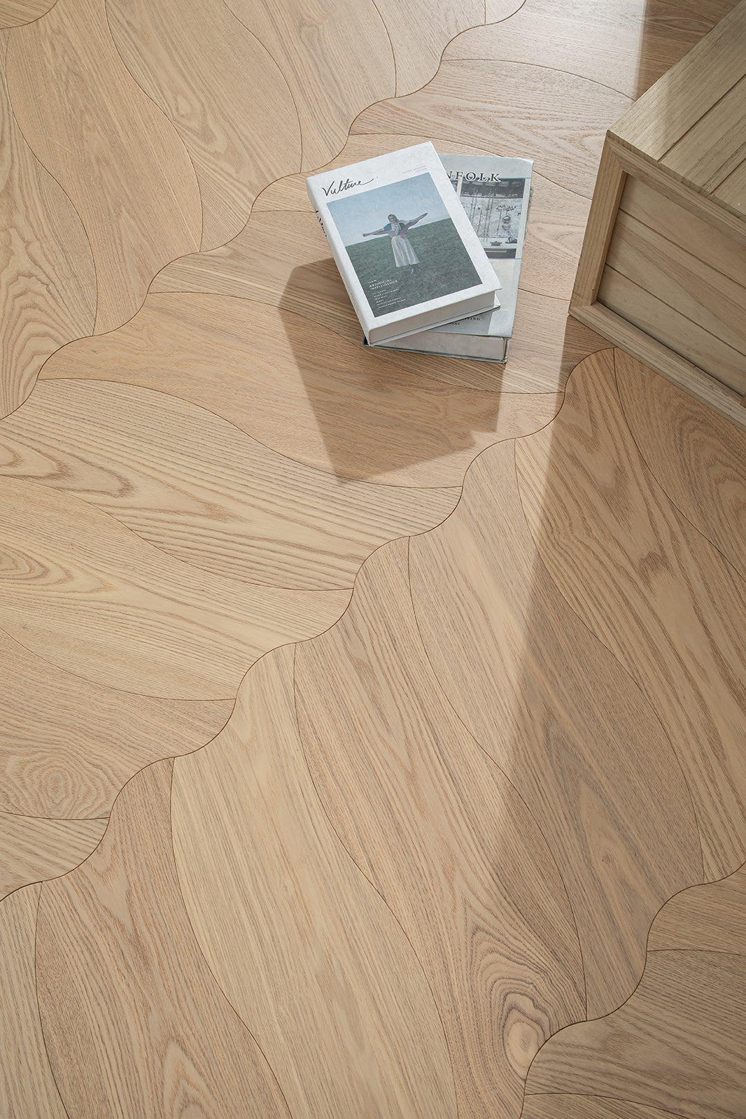 YXPS205 European Oak Soft Ripple Flowing Parquet Flooring | Wave Series