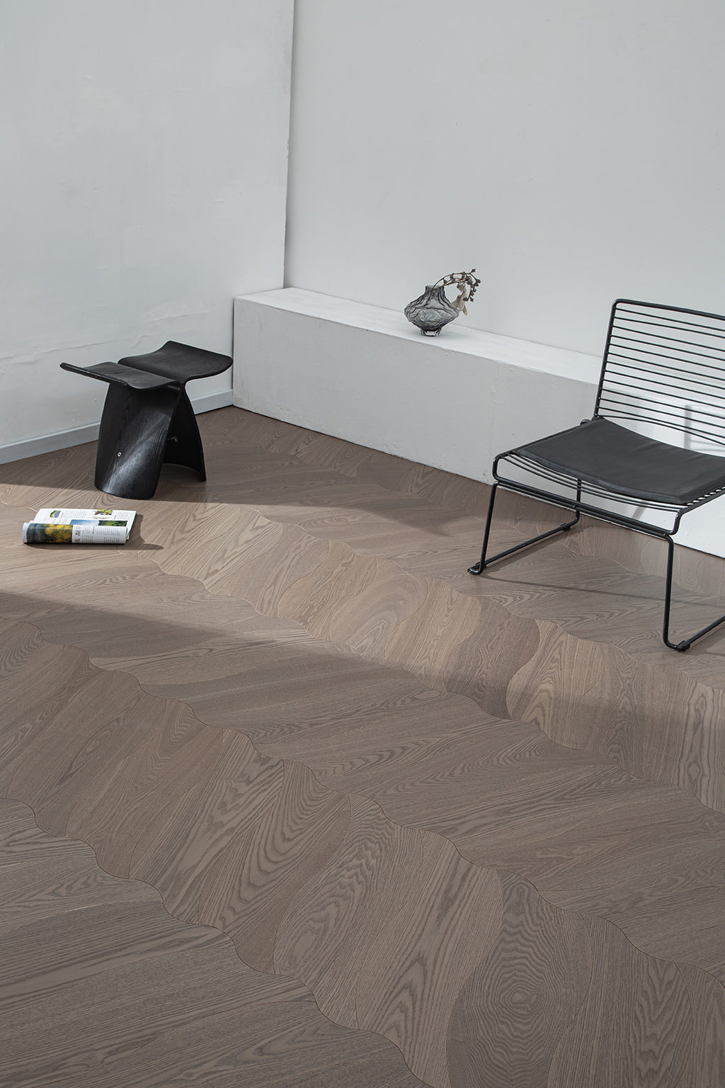 YXPS207 European Oak Soft Ripple Flowing Parquet Flooring | Wave Series