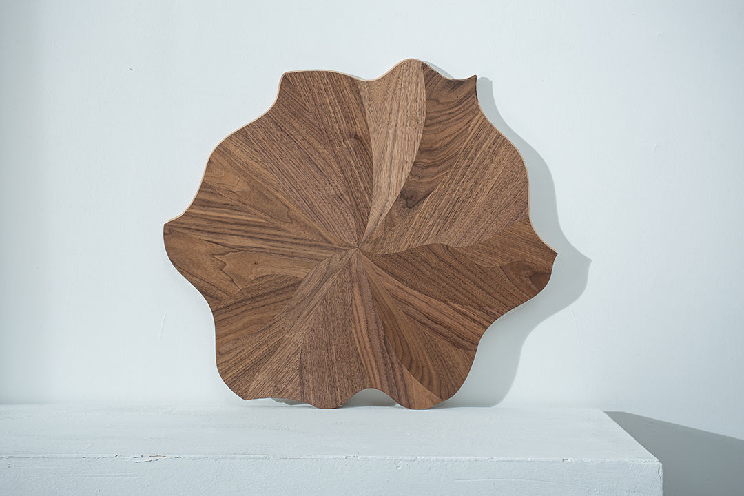 YXP381 Black Walnut Full-Bloom Peony Marquetry Parquet Flooring | Peony Series