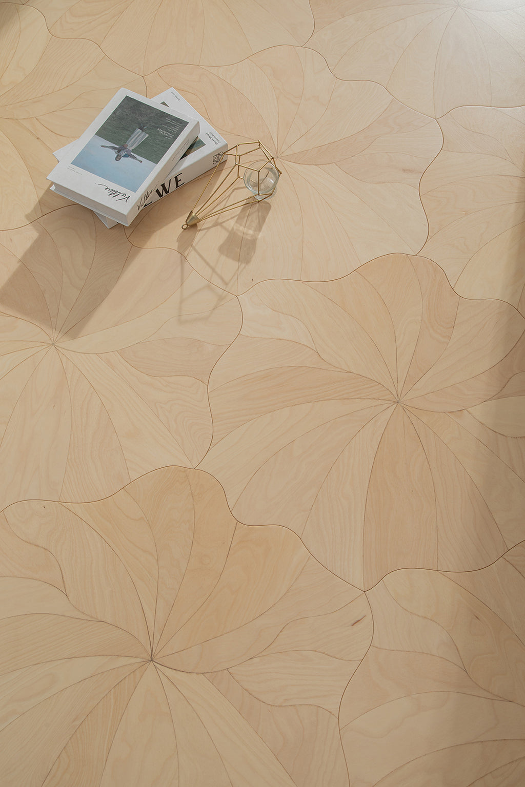 YXP383 White Birch Blooming Petal Parquet Flooring | Peony Series