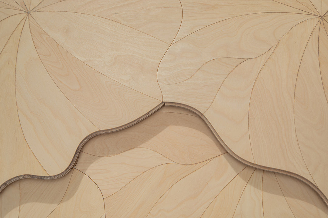 YXP383 White Birch Blooming Petal Parquet Flooring | Peony Series