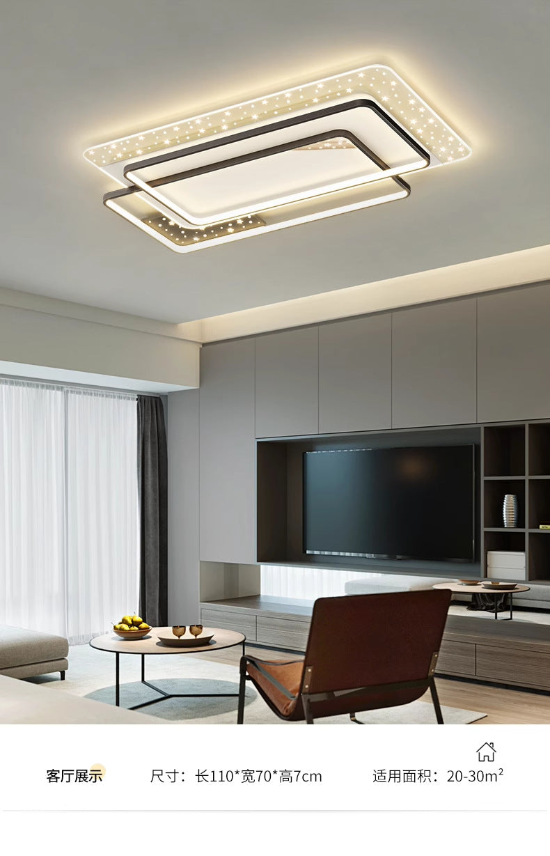 LED Light Luxury Living Room Main Light Starry Sky Restaurant Chandelier Modern Simple Nordic Bedroom Ceiling Light Full House Package