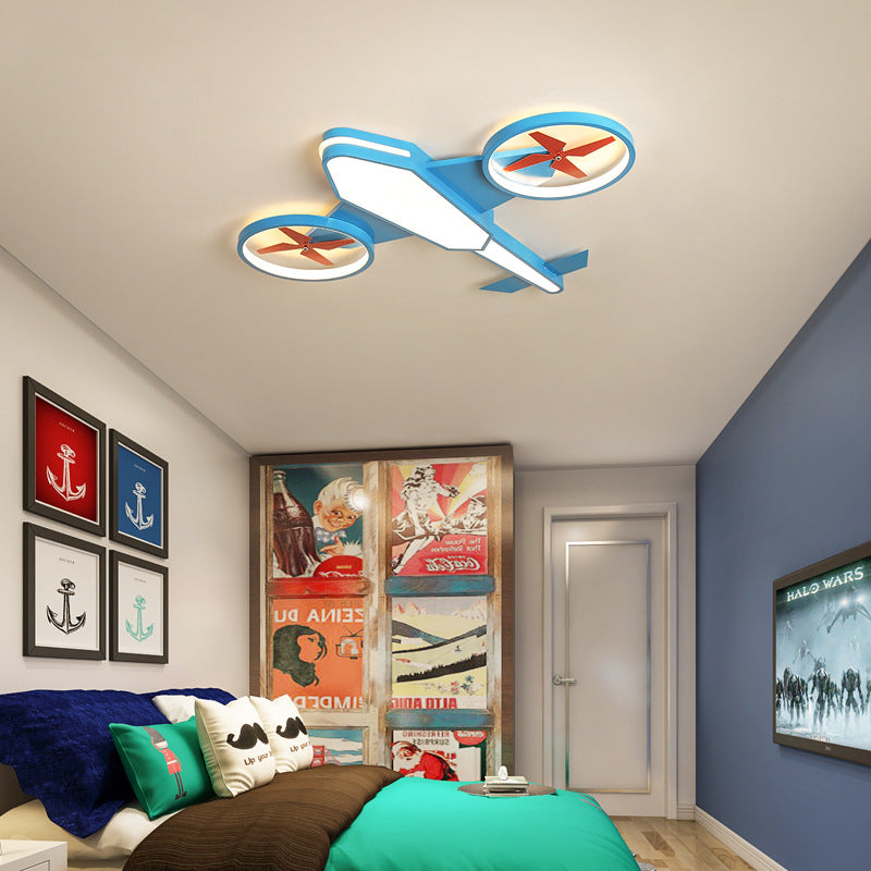 Airplane Lamp Children's Room Lamp Modern Simple Boy's Bedroom Lamp Creative Energy-saving Eye Protection led Wholesale Ceiling Lights