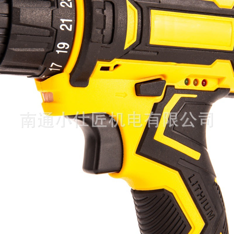 Industrial Grade High-Power Handheld Dual-Speed Rechargeable Drill Household Multi-Function Electric Screwdriver One Battery One Charger Brushless