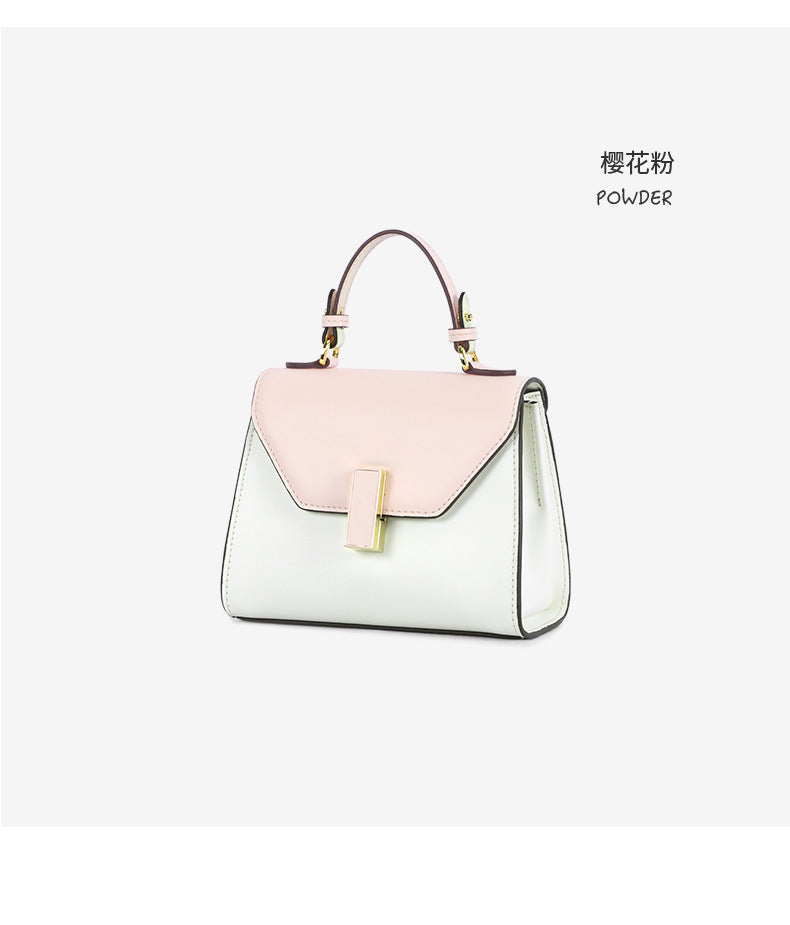 Factory Creative New Women's Bag Fresh Color-Block Handbag Shoulder Bag Elegant Versatile Crossbody Bag