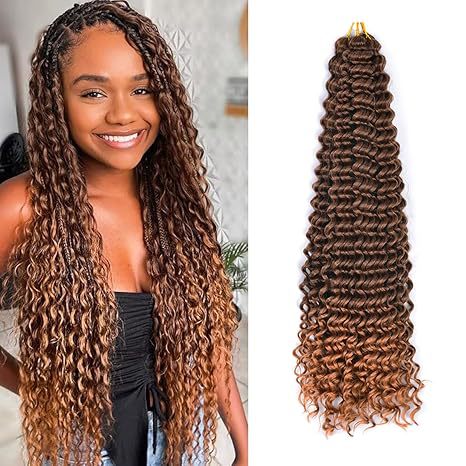 DeepWaveTwist Long Curly Hair Crochet Hair Extensions Afro Synthetic Hairpiece European and American Cross-Border Wholesale Fluffy