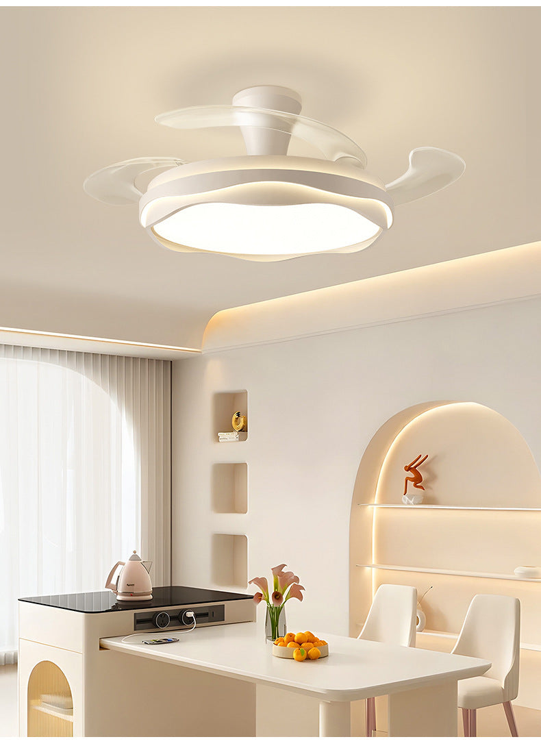 Invisible Fan Lamp Restaurant Chandelier2025New high-end fan light Zhongshan lighting for living room and bedroom ceiling fan light