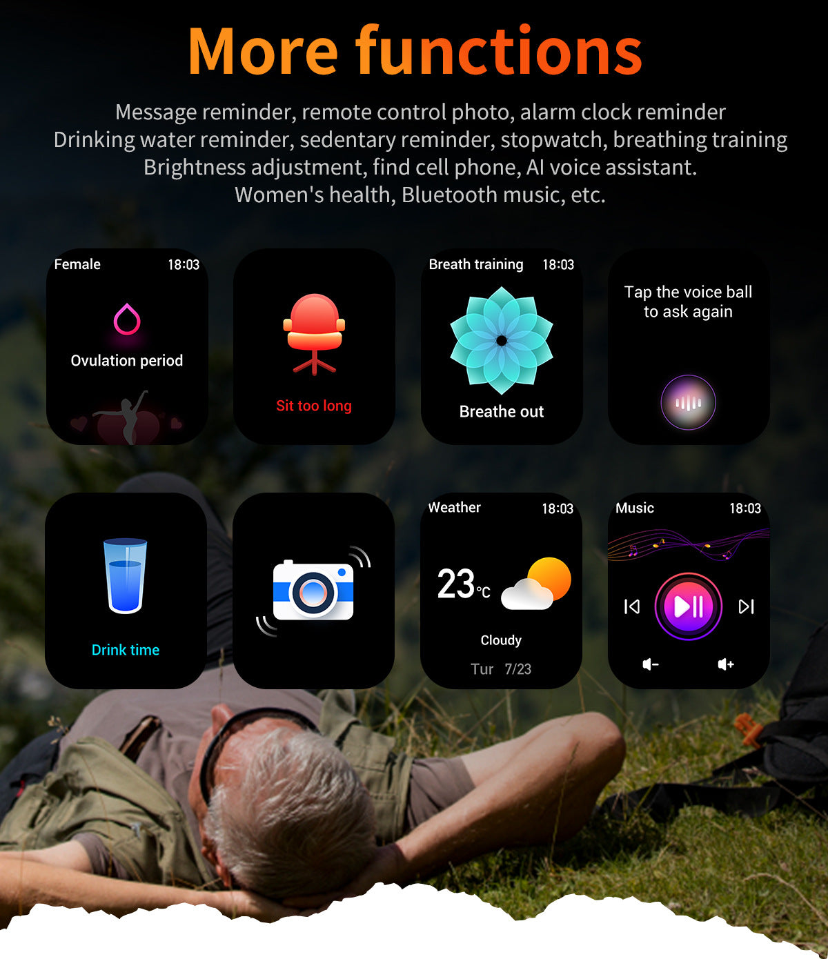 HDT11Ultra Smart Watch Bluetooth Call Music Healthy Sleep Flashlight Smart Bracelet