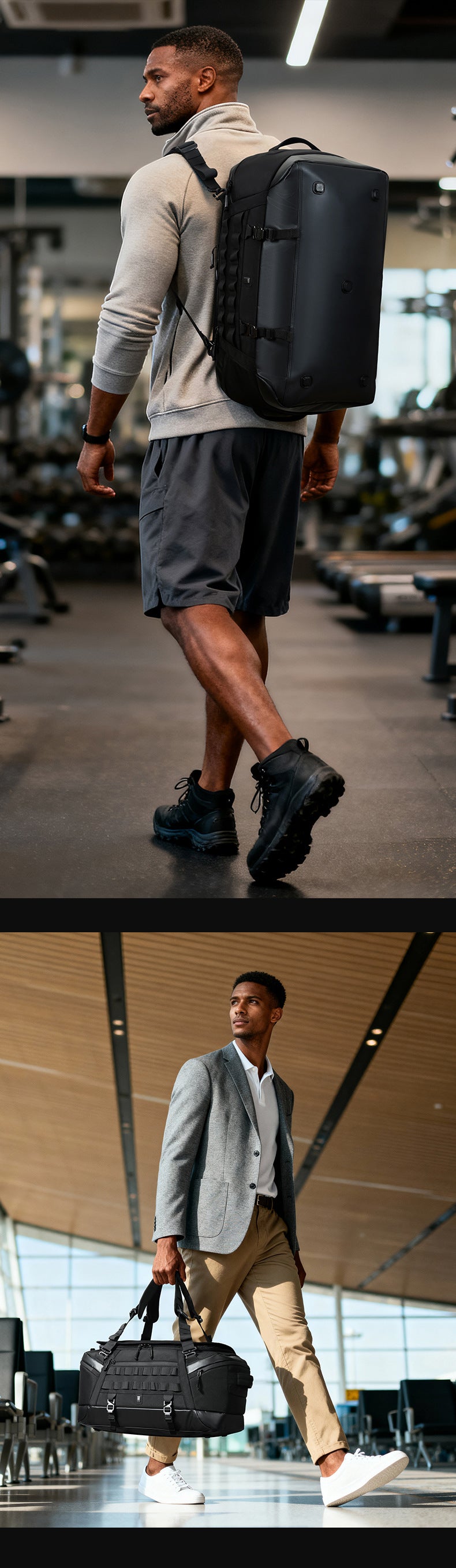 Men's Travel Bag Multifunctional Sports Fitness Bag Large Capacity Waterproof Travel Bag Business Trip Handheld Backpack