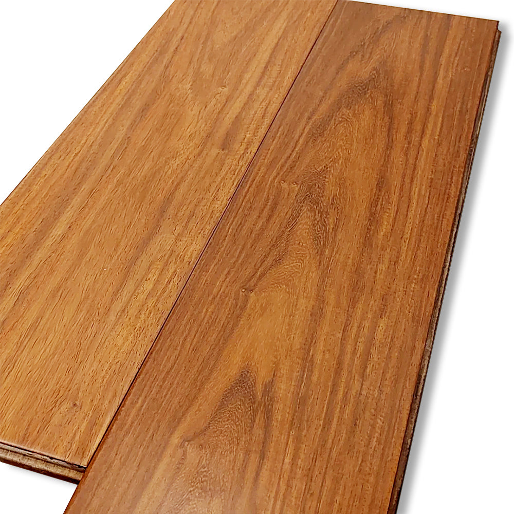 High Quality 14mm Three-Layer Padauk Wood Flooring UV Coated Natural Veneer Surface Stable for Outdoor Modern Interiors