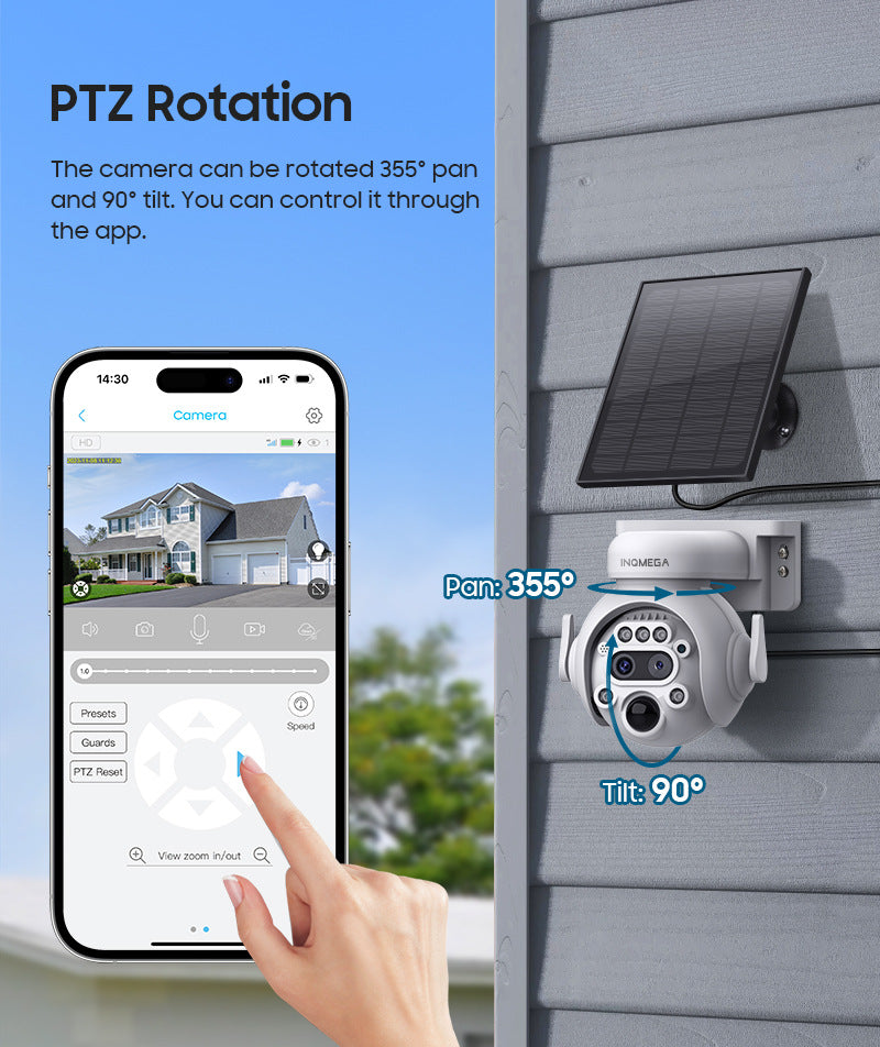 4G Solar Camera Camera6MP High Definition Full Color Camera122x Zoom Outdoor Surveillance Dome Camera