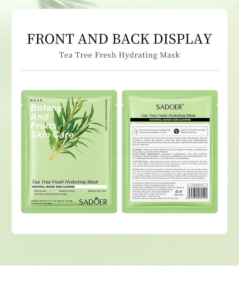 Fruit Mask SADOER Avocado Rose Hydrating Moisturizing Tablets Cross-border Foreign Trade Skincare Wholesale