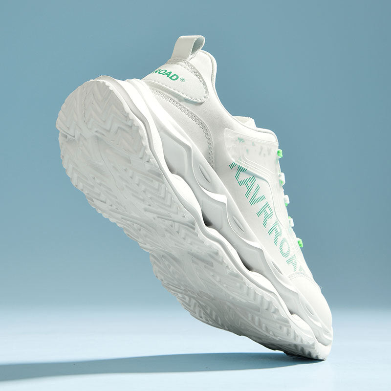 2025New Year's New Rebound Shock Absorption Sports Shoes Men's Fashion Retro Leather Dad Shoes Comfortable Wear-Resistant Running Shoes