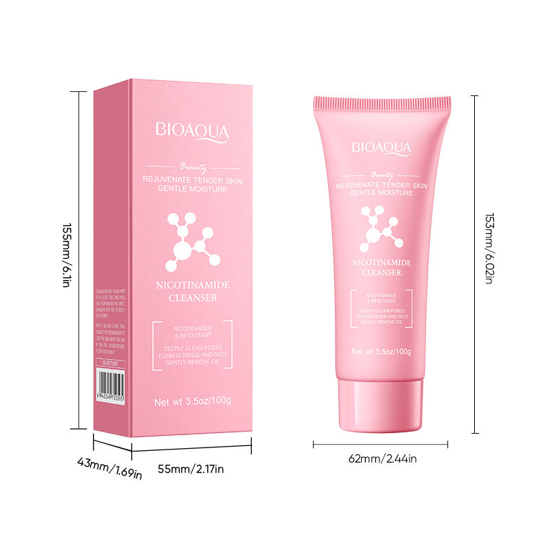 Niacinamide Skin Rejuvenating Facial Cleanser BIOAOUA Hydrating Deep Cleansing Facial Cleanser Cross-Border Foreign Trade Wholesale