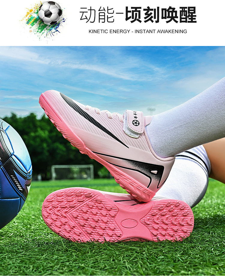 2025World Cup Children's Soccer Shoes Boys Youth Students Girls Spike Long Spike Competition Training Sports Shoes