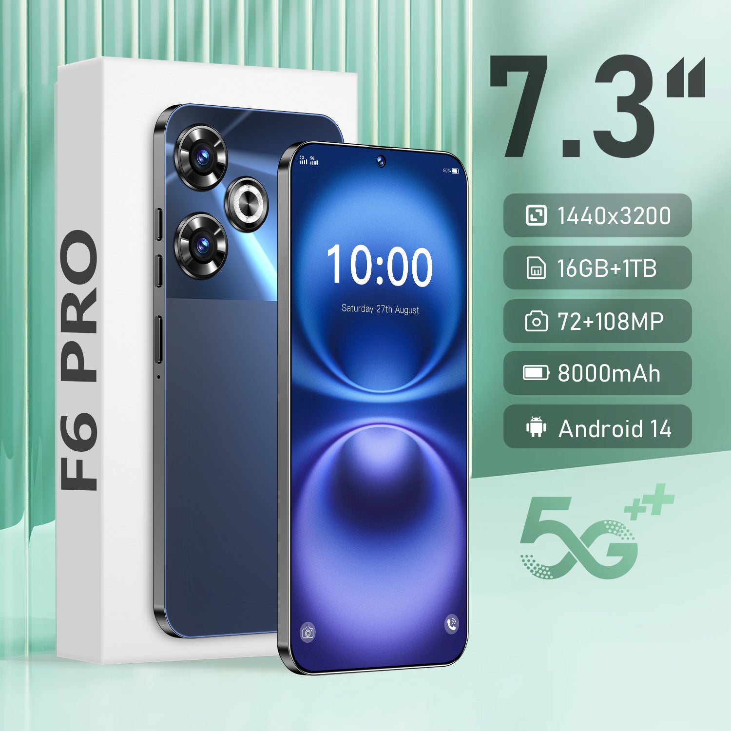 2025New Product F6 PRO Mobile Phone16+1T Smart All-in-One Machine Source Factory Available