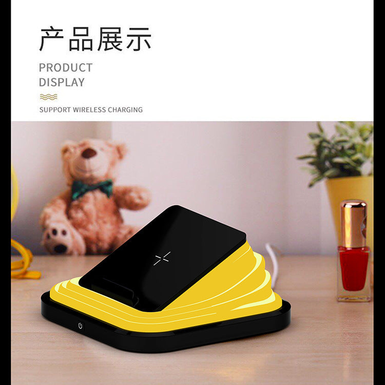 2-in-1 Magnetic Attachment15W Wireless Charging Table Lamp Gift Reading Lamp Multi-Color Adjustable Ambient Light Bedroom Bedside Lamp