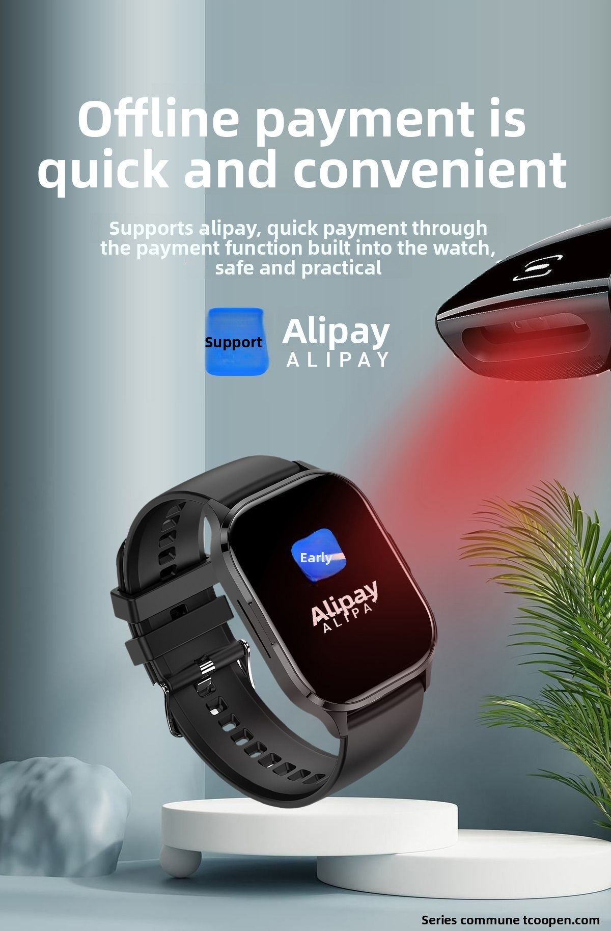 New HK21Smart watch multi-dial switching rotary button NFC Payment led Large Screen Factory