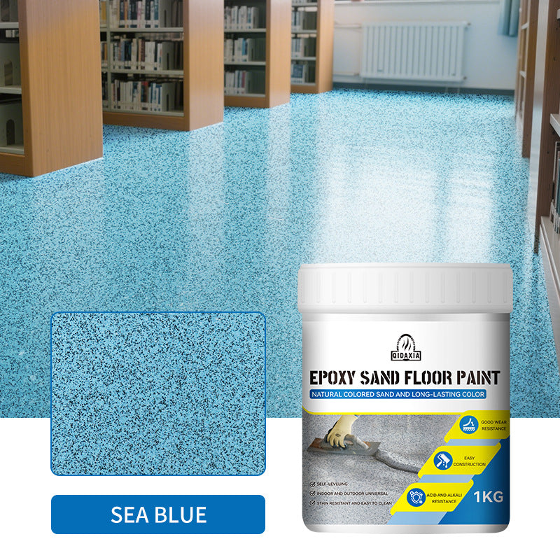 Epoxy Color Sand Self-Leveling Floor Paint Indoor and Outdoor Wear-Resistant Non-Slip Cement Floor Paint Pure Natural Imitation Marble Paint