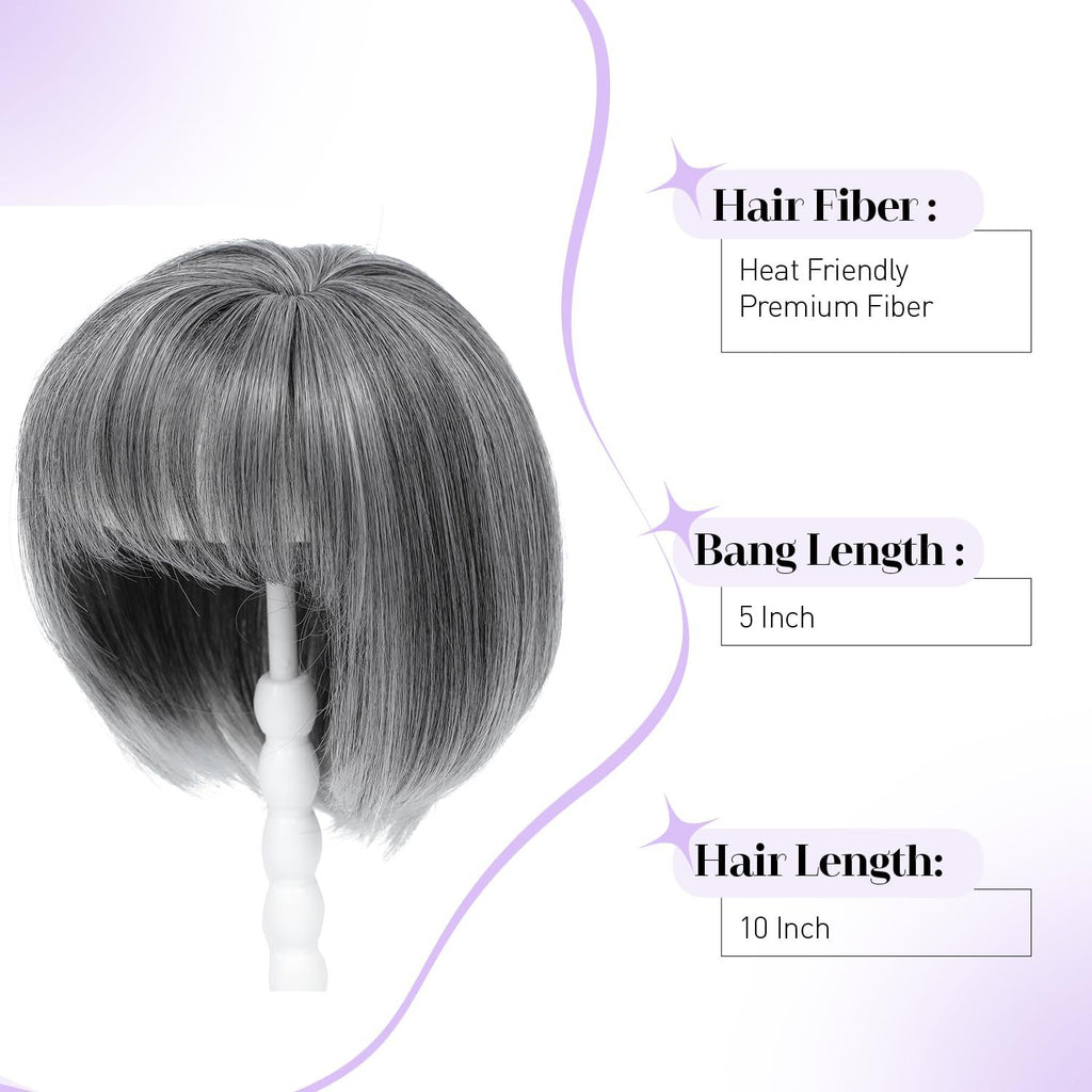 Women's Hair Topper Hairpiece bobo Head Export Cross-Border European and American Synthetic Hair Bangs Hairpiece