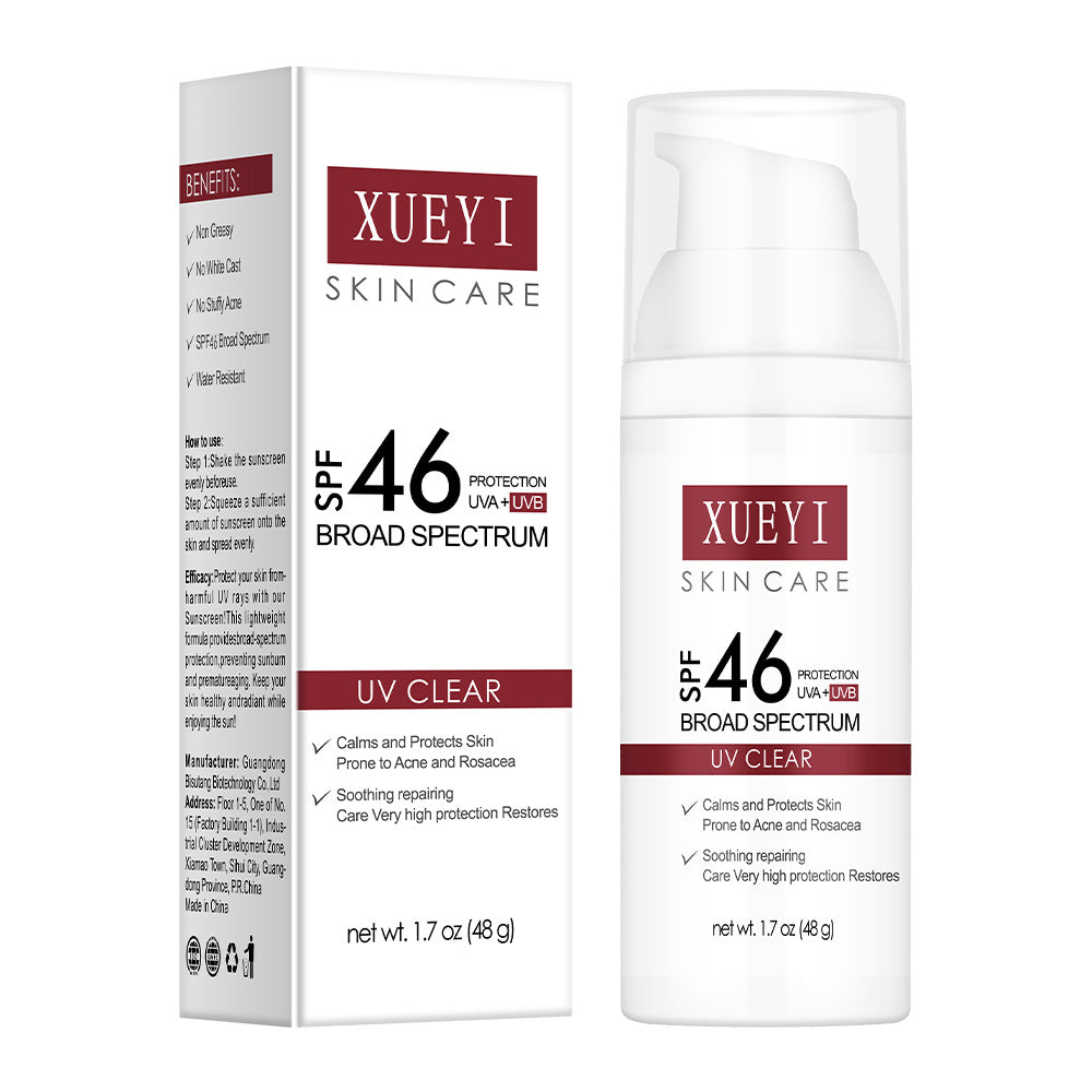 High SPF Sunscreen Lotion Transparent Moisturizing Non-Greasy UV Protection Sunscreen Brightening Isolation Manufacturer Wholesale